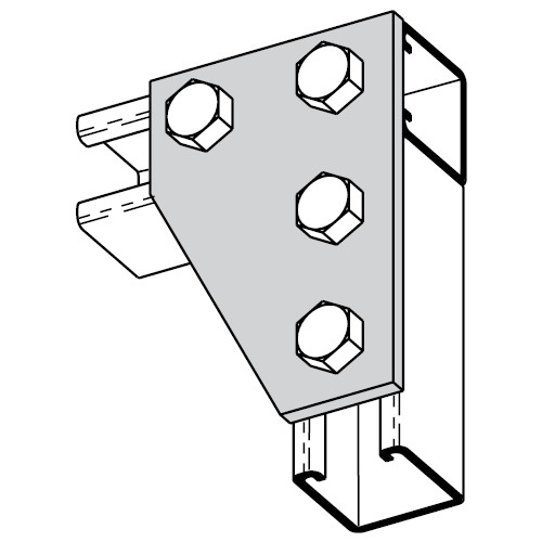 Four Hole Corner Gusset Plate